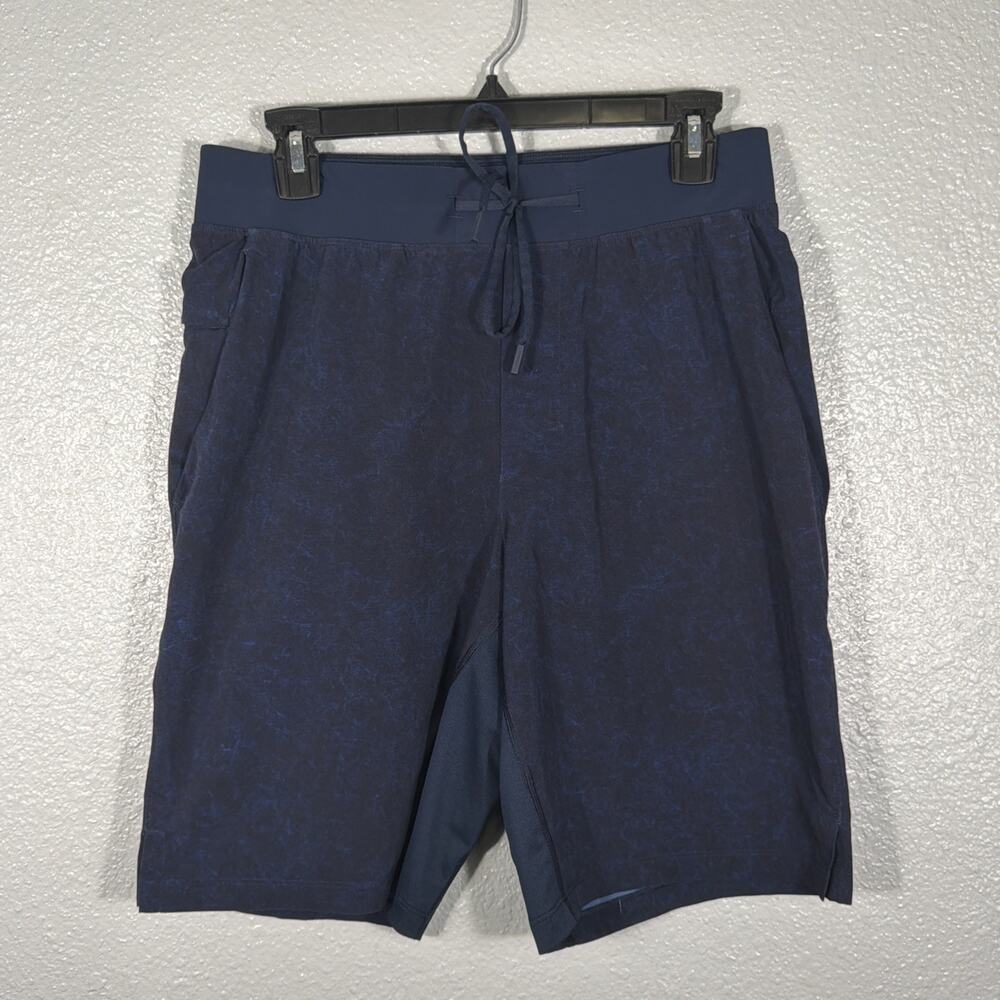LULULEMON Mens Short Blue Navy Medium Stretch Gym Shorts